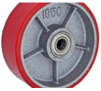 Колесо рулевое полиуретановый обод для гидравлической тележки диаметр 200 мм
