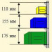 Стойка настенная 150*115 см под пластиковые ящики
