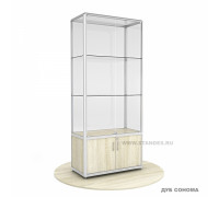 Алюминиевая витрина стеклянная ПР- B3 Задняя стенка стекло Габариты 2000*900*400 мм