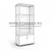 Алюминиевая витрина стеклянная ПР-B4 Задняя стенка ХДФ Габариты 2000*900*400 мм