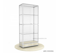 Алюминиевая витрина стеклянная ПР-В6 Задняя стенка стеклянная Габариты 2000*900*400 мм