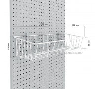 Корзина сетчатая на перфорацию МКП-202 Белая