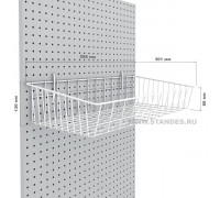 Корзина сетчатая на перфорацию СКП-301 Белая